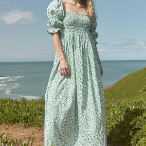 Eddy Audra Dress Ivory Grassy Knoll Ditsy Floral Small